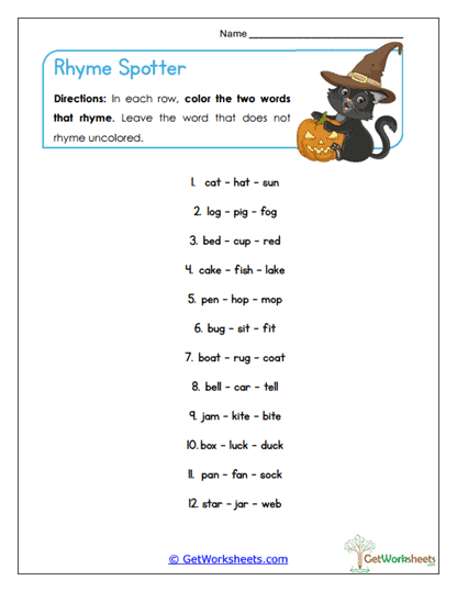 Spot & Color Worksheet