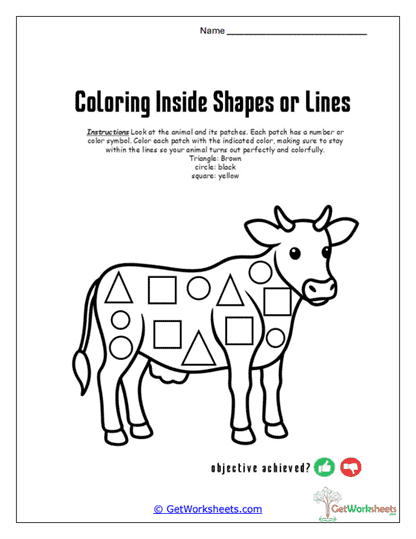 A Moo Shape Worksheet