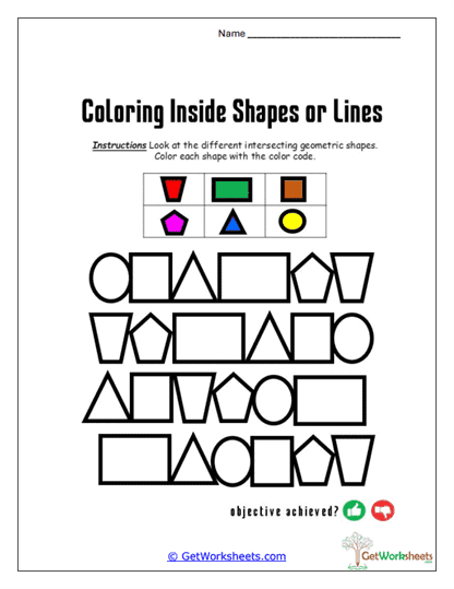 Color-Code Shapes Worksheet