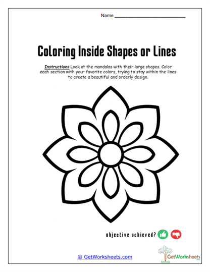 Simple Mandala Worksheet