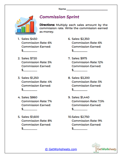 Commission Quick-Calc Worksheet