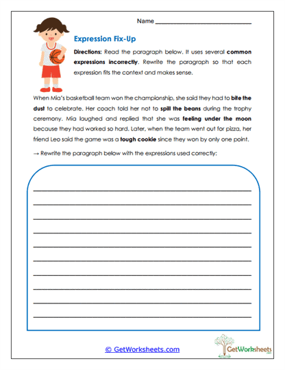 Expression Fix-Up Worksheet