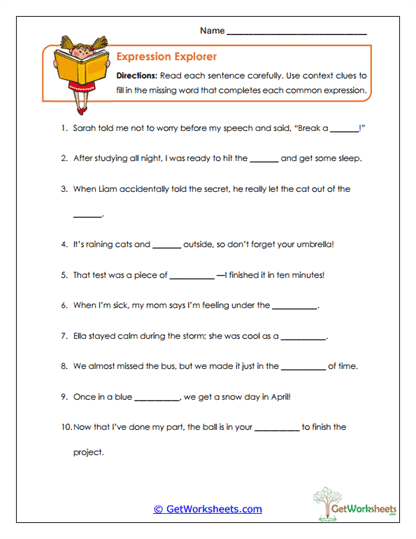 Expression Explorer Worksheet