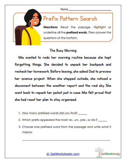 Pattern Search Worksheet