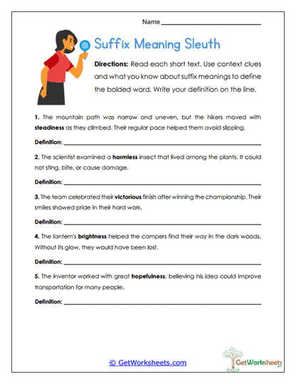 Meaning Sleuth Worksheet
