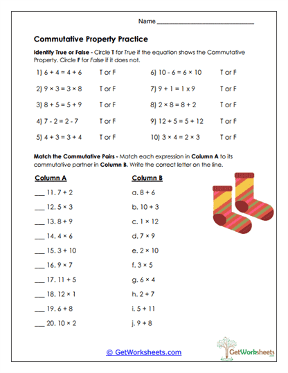 T or F & Matching Worksheet