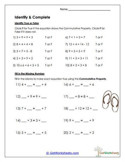 Identify & Complete Worksheet