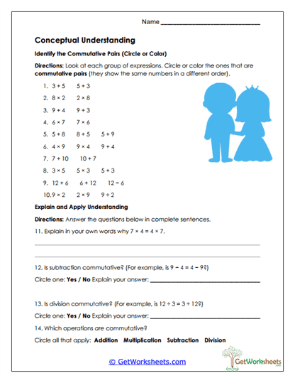 Conceptual Understanding Worksheet