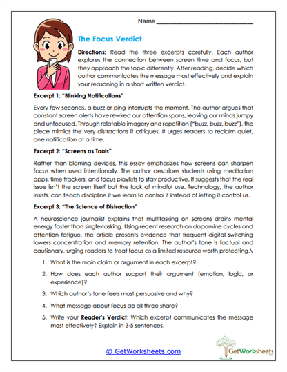 The Focus Verdict Worksheet