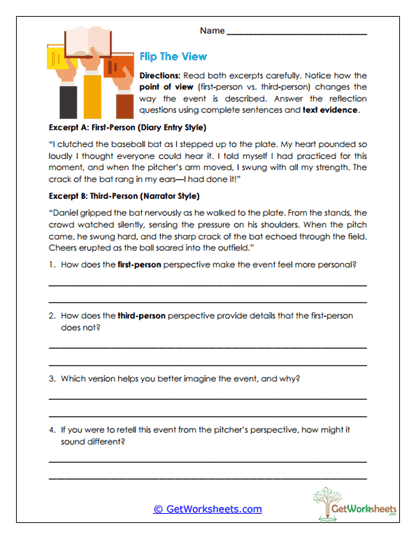 Point of View Shift Worksheet