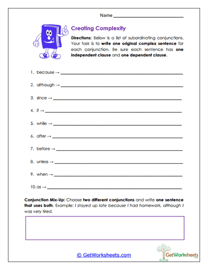 Creating Complexity Worksheet