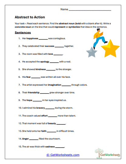 Abstract to Action Worksheet