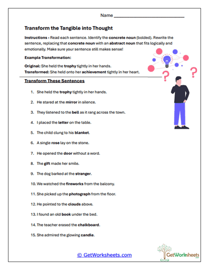 Transform the Tangible Worksheet
