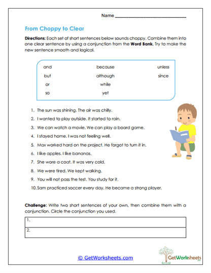 From Choppy to Clear Worksheet