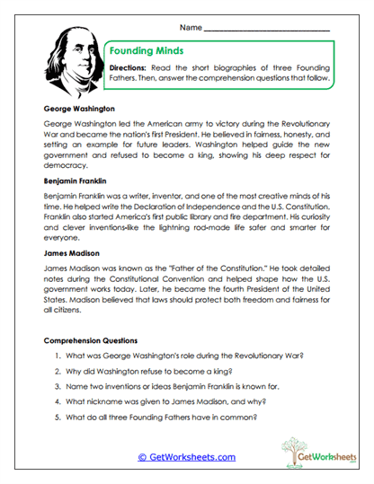 Constitution Day Worksheets