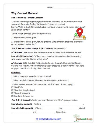 Why Context Matters Worksheet