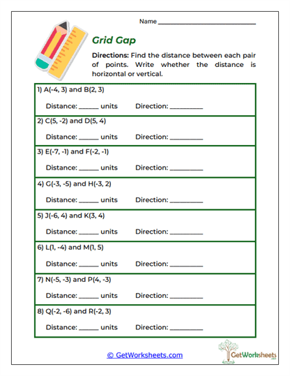 Grid Gap Worksheet