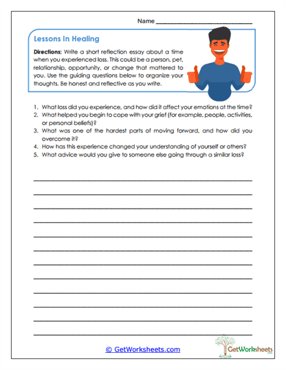 Lessons in Healing Worksheet