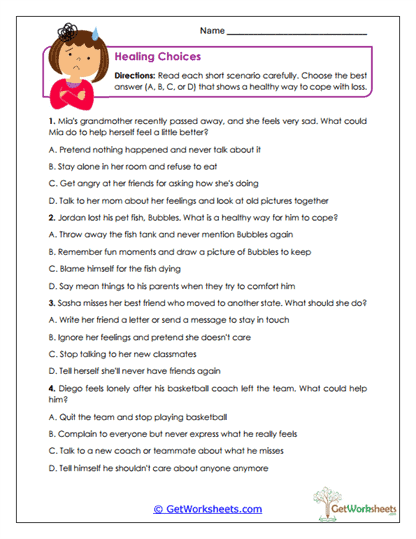 Healing Choices Worksheet