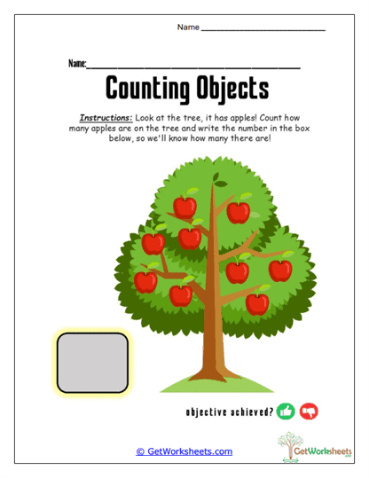 Apple Tree Tally Time Worksheet