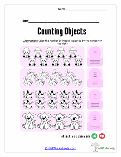 Count & Choose Worksheet