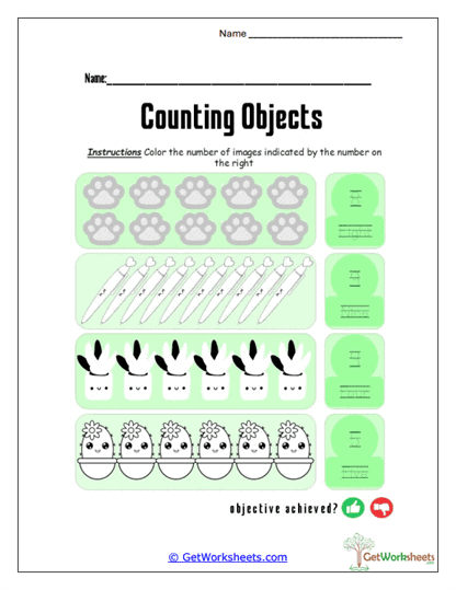 Puppy Count Worksheet