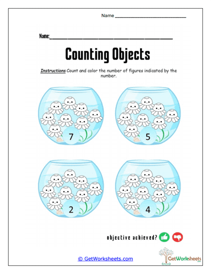 Fish Bowl Count Worksheet