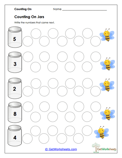 Counting On Jars Worksheet
