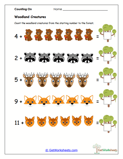 Woodland Creatures Worksheet