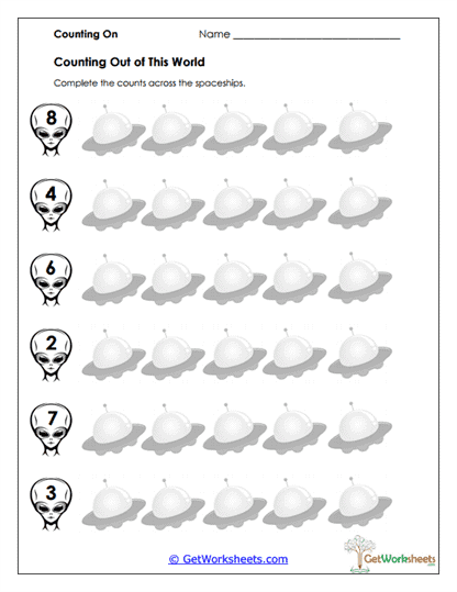 Counting Out of This World Worksheet