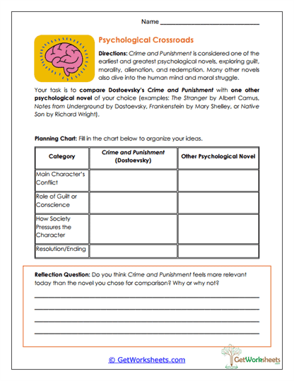Psychological Comparison Worksheet