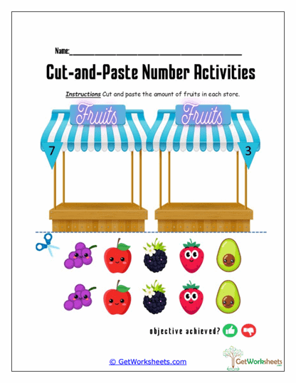 Market Math Match Worksheet