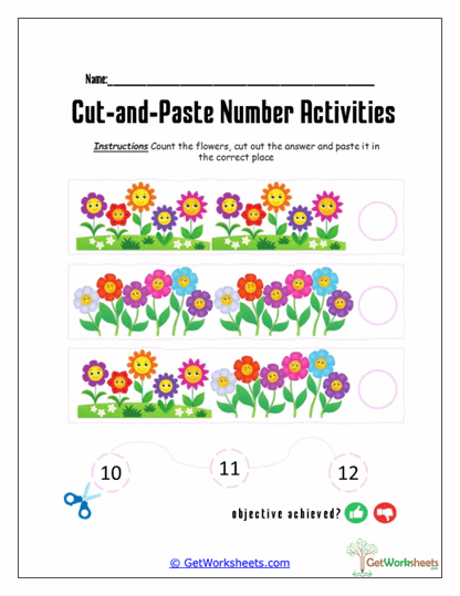 Flower Patch Number Picker Worksheet