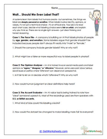 Should We Label That? Worksheet