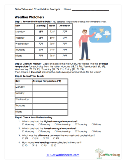 Weather Watchers Worksheet