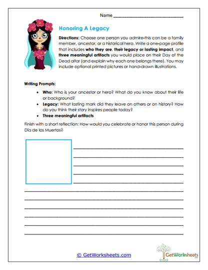Honoring a Legacy Worksheet