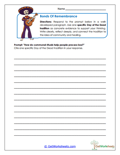 Bonds of Remembrance Worksheet