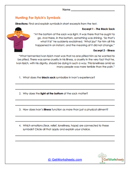 Hunting for Ilyich's Symbols Worksheet