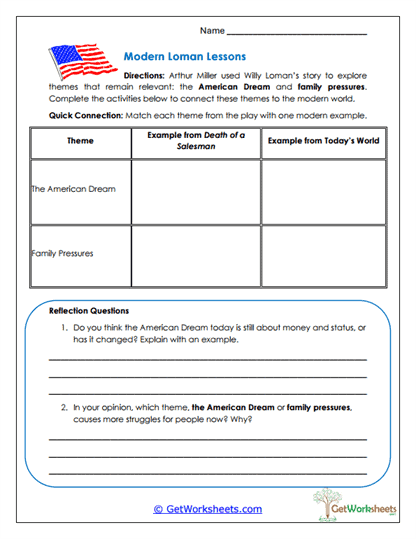 Modern Connections Worksheet