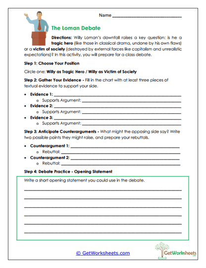 Debate Preparation Worksheet