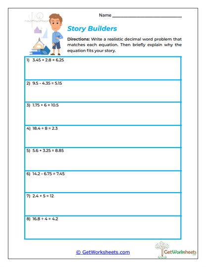 Story Builders Worksheet