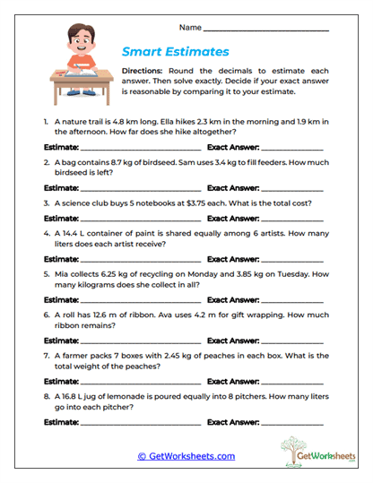 Smart Estimates Worksheet