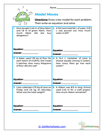 Model Moves Worksheet