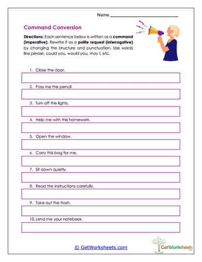 Command Conversion Worksheet