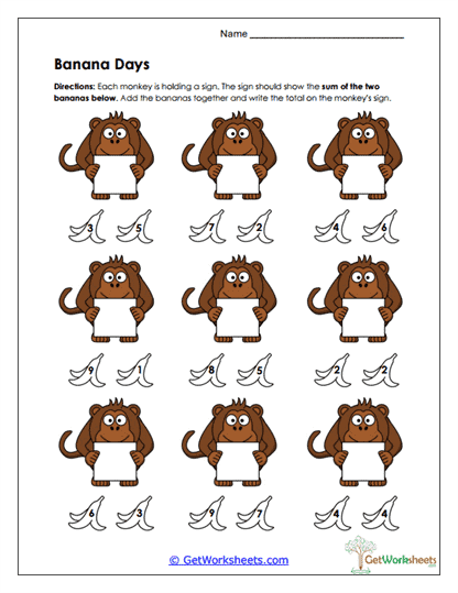 Banana Days Worksheet