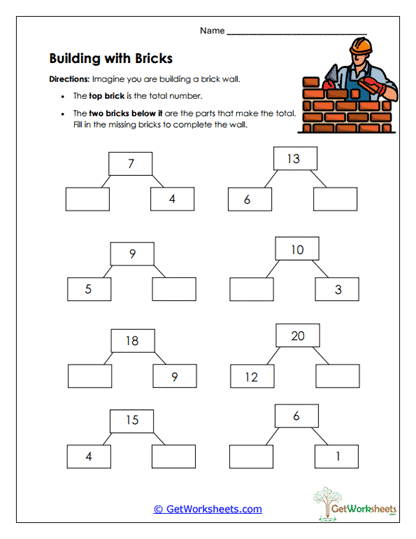 Building With Bricks Worksheet