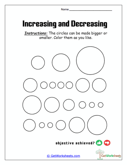 Circle Size Explorer Worksheet