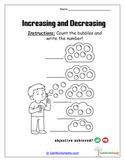 Bubble Count-Down Worksheet