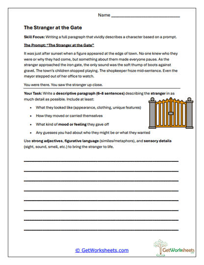 Stranger at the Gate Worksheet