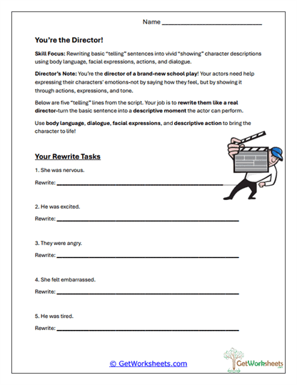 You're the Director! Worksheet